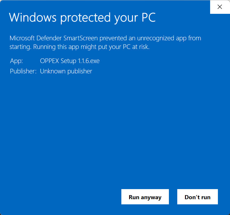 Step 4: Click Run anyway